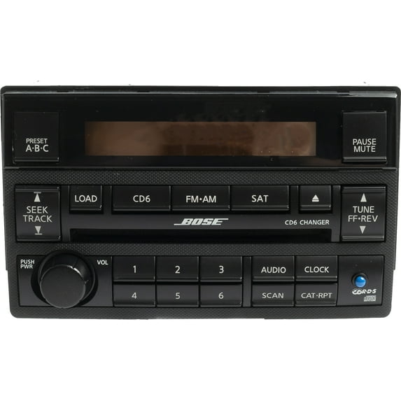 Restored 2005-2006 Nissan Altima AM FM Radio 6 Disc CD Player Bluetooth Black 28185ZB201 (Refurbished)