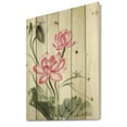 thumbnail image 2 of Designart 'The Dragonfly and Lotus I' Traditional Print on Natural Pine Wood, 2 of 5