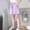 Purple, variant on Juslio Shorts for Girls Breathable Solid Cotton Shorts Casual Elastic Waist Shorts Sizes 12