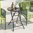 Costway 23'' Metal Outdoor Dining Cafe Round Folding Patio Bistro Table