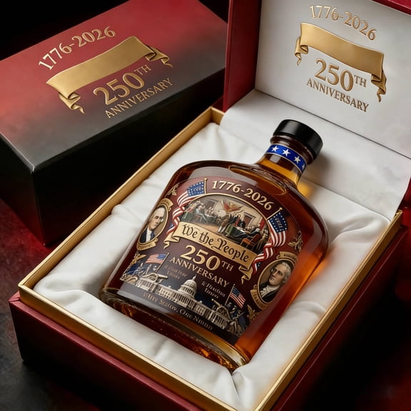 250th Anniversary Whiskey Bottle United States 1776–2026 Commemorative Gift July 4th Freedom Bottle
