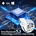 thumbnail image 4 of Auriculares inalámbricos con 75 horas de reproducción, Bluetooth 5.4, IPX7, resistentes al agua, para hacer ejercicio, correr o ir al gimnasio, 4 of 7
