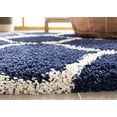 thumbnail image 5 of Safavieh Hudson Shag 7' Round Power Loomed Rug in Navy and Ivory, 5 of 5