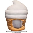 thumbnail image 4 of Ice Cream Hat Plush Full Headgear Cartoon Novelty Cap for Halloween Cosplay and Party Props, 4 of 5