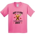 thumbnail image 3 of Inktastic Artist Just a Girl Who Loves Art Youth T-Shirt, 3 of 5