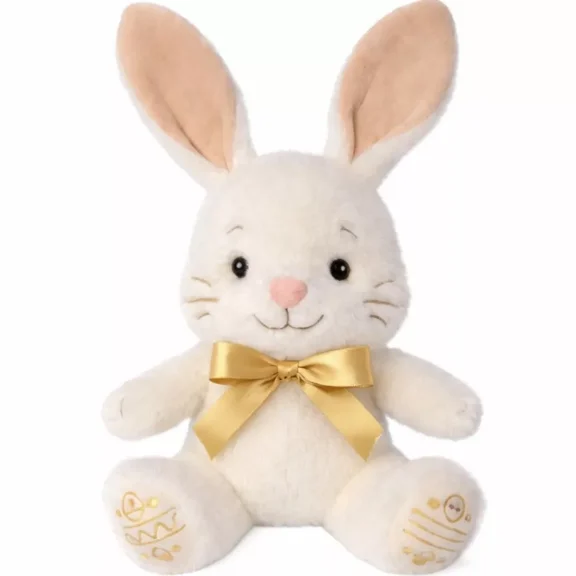 Easter Baby Plush Bunny with Bow, Cuddly Easter Plush Bunny Sensory Easter Toy for Newborns and Infants, 13" Soft Easter Bunny Plush, Easter Gift Toys