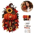 thumbnail image 3 of 3D DIY Crochet Door Hanger Kit, Handmade Macrame Craft Supplies, Seasonal Wall Hanging Ornament Set, Complete Crochet Material Pack, Home Front Door Decor Kit, Hand Knitted Hanging Decoration, 3 of 5