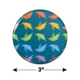 thumbnail image 3 of Flock of Rainbow Birds Flying in Pattern Kitchen Refrigerator Locker Button Magnet, 3 of 5