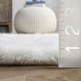 thumbnail image 2 of nuLOOM Cloud Shag Area Rug, 5', Round, Ivory, 2 of 9