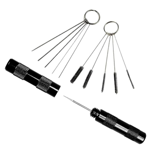 Nettoyage d'Aérographe s Nettoyant Brosse de Nettoyage d'Aérographe pour Nettoyer les Tubes Minces Noir