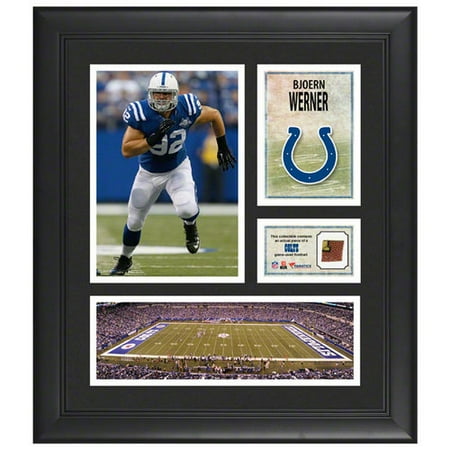 NFL - Bjoern Werner Indianapolis Colts Framed 15x17 Collage with Game-Used Ball