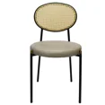 thumbnail image 4 of LeisureMod Euston Modern Wicker Dining Chair with Velvet Round Seat Set of 2, 4 of 11