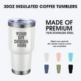 thumbnail image 2 of Personalized Custom Tumbler 30oz Stainless Steel Coffee Cup with Lid & Straw Double Wall Insulated Tumbler with Colorful Text Logo Photo, 2 of 5