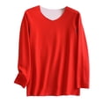 thumbnail image 2 of Frnrwgo Mens Thermal Underwear Top V-Neck Long Sleeve Loose Fit High Stretch Breathable Fall Winter Casual Pajama Top, 2 of 3