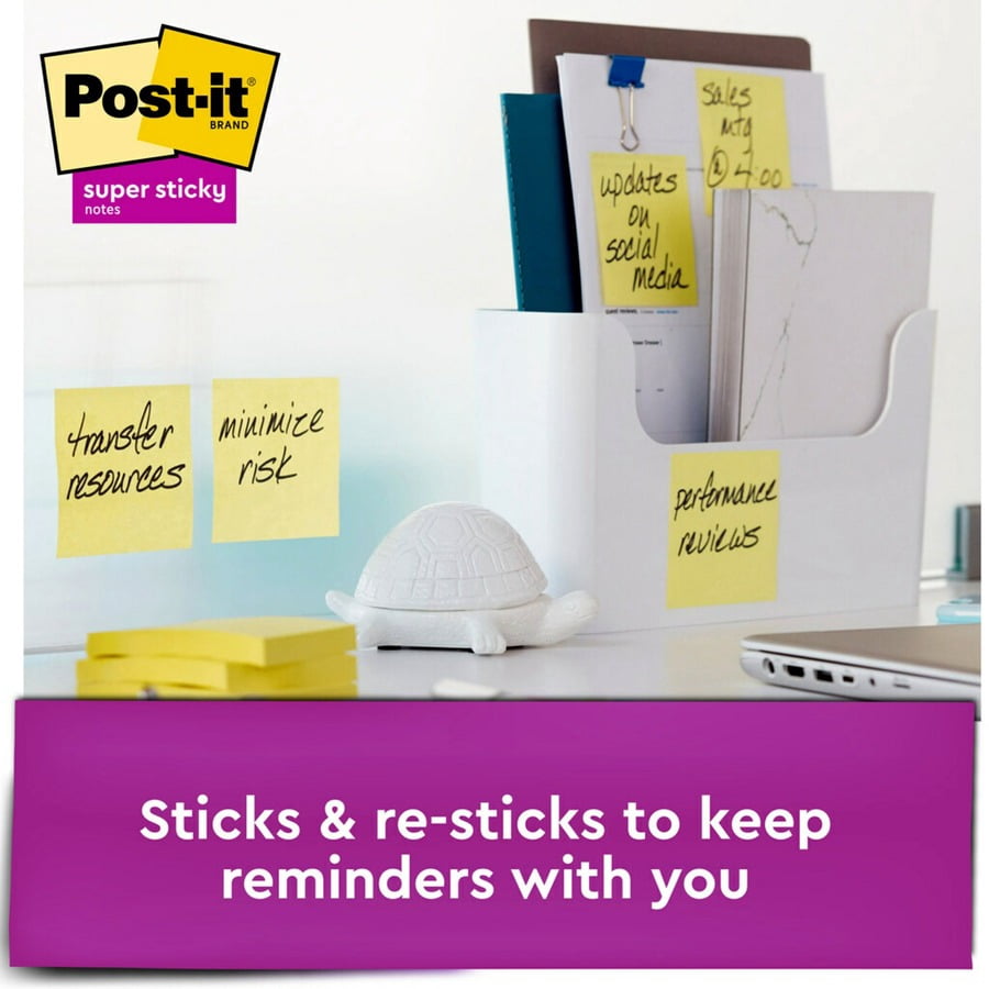 Post-it&reg; Super Sticky Adhesive Note R33018SSCYCP