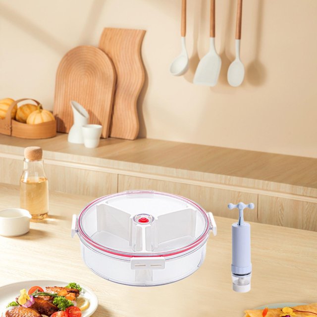 Elodie Vacuum Container Meal Prep Containers for Rice Meals Keeps Food Fresh Longer Round