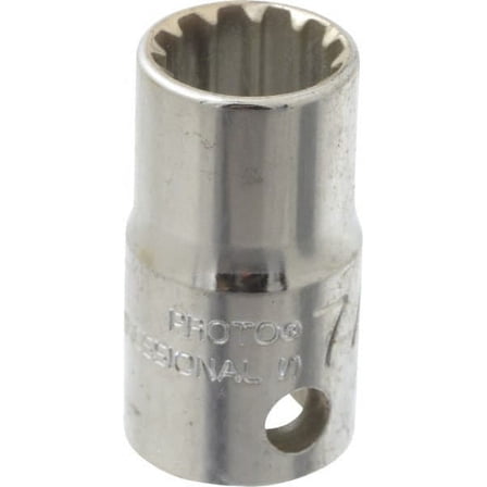 Proto 3/8" Drive, 7/16" Socket, Spline Socket 12 Points, 1-1/16" OAL