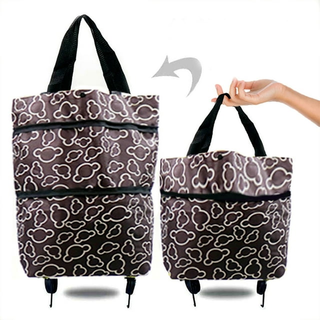 Yhmxh Organisateurs de Placard et Rangement Sac de Courses Portable à Roulettes Sac Télescopique Sac de Courses de Supermarché Sac à Dos Pliable Storage Ba G