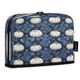 thumbnail image 2 of Standing Pencil Case with Base Large Capacity Stationery Pouch Pen Bag with Zipper for Women Men Watercolor White Pumpkins, 2 of 7