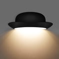thumbnail image 1 of Lámpara de pared LED moderna creativa de 12 W, impermeable, IP65, luz de pared, bañador de pared LED de aluminio, interior y exterior, para baño, dormitorio, pasillo, sala de estar, escalera, negro 3000 K brillar Electrónica, 1 of 5