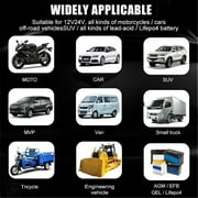 10A E-FAST Smart Battery Charger for Lifepo4/Lead Acid 12V/24V, Car/Truck/AGM/Boat Battery Maintainer with Temp Compensation & Desulfator.