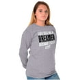 thumbnail image 4 of They Call Me A Dreamer Sleep A Lot Plus Size Long Sleeve Graphic Tee Shirt Brisco Brands 3X, 4 of 5