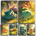 thumbnail image 5 of Figuras de anime de Pokémon en alta definición, Charizard, Bulbasaur, Squirtle, Charmander, ilustraciones, póster, pintura en lienzo, arte de pared, decoración de la habitación del hogar, 5 of 5