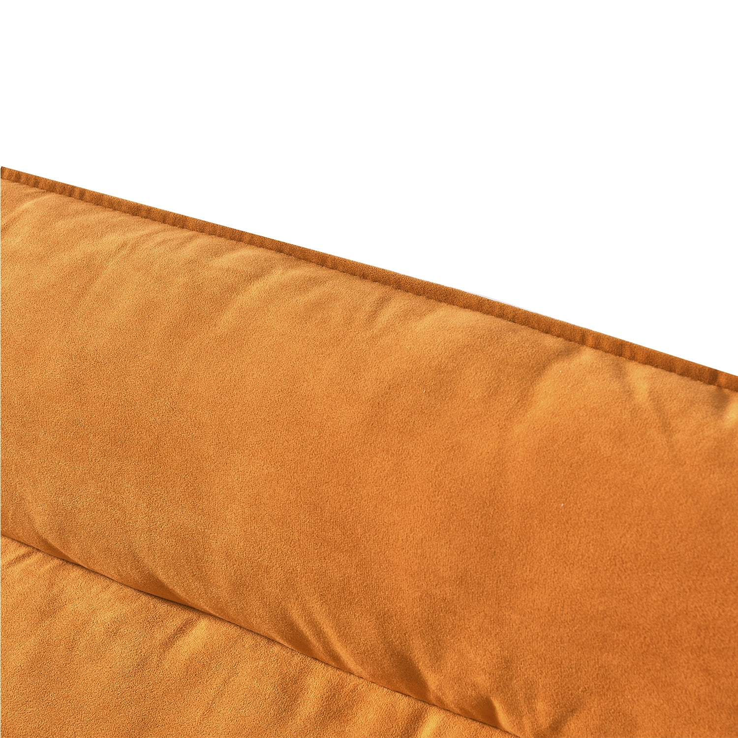Kadyn 2-Seater Suede Sofa, Suede Mid-Century Tufted Love Seat for Living Room, Modern Suede Upholstered Accent Sofa for Small Spaces, Orange Kadyn 2-Seater Suede Sofa, Suede Mid-Century Tufted Love Seat for Living Room, Modern Suede Upholstered Accent Sofa for Small Spaces, Orange