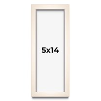 5x14 Frame White Wheat Solid Wood Picture Frame | Moulding Width 0.75 Inches | Interior Depth 0.5