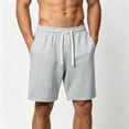 thumbnail image 4 of Daiosportswear Men's Casual Sweat Shorts Elastic Waist Drawstring Athletic Workout Gym Running Shorts with Pockets Gray 4(S), 4 of 6