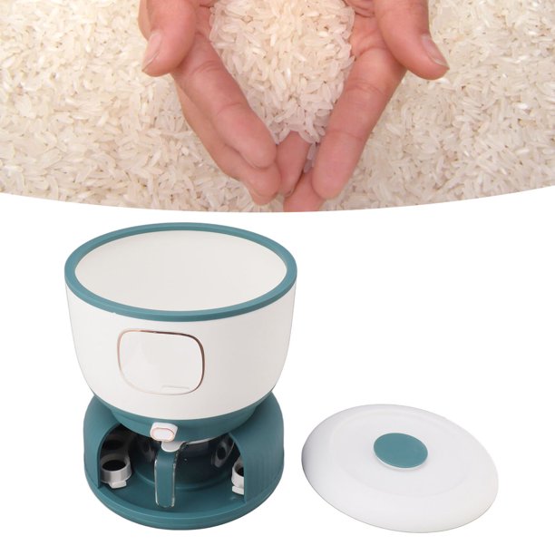 Bucket For Measuring Rice Rice Storage Bucket Transparent Press Type With Draining Measuring Cup ...