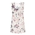 thumbnail image 4 of WEIWEN Summer Tank Tops for Women Pleated Floral Printed Square Neck Sleeveless Shirts Casual Loose Fit Trendy Camisole Vest Dark Blue, XL, 4 of 5