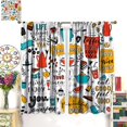 thumbnail image 3 of Coffee Curtains,Coffee Theme Rustic Drink Dessert Window Treatments for Kitchen Café Dining Room Modern Cute Window Drapes 2 Panels Set,Total Size 84 x 84 Inch, 3 of 6