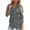 Gray, variant on Women's Cotton Linen Dress Shirts Crew Neck Long Sleeve Button down Business Casual Slim Tunic Fall Loose Tops