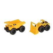 Caterpillar Tough Tracks Rugged Machine Dump Truck and Wheel Loader 2 pack