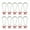 Rose red, variant on Set of 10 Colorful Acrylic Butterfly Shower Curtain Hook Decorative Rustproof Curtain Rings Hangers Bathroom Accessories