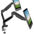 thumbnail image 1 of UPGRAVITY Dual Monitor Mount, Dual Monitor Desk Mount for Two Ultrawide 22"-34" Flat/Curved Computer Screens, Fully Adjustable Gas Spring Double Monitor Stand Arms Hold 26.5lbs, VESA 75x75/100x100mm, 1 of 3