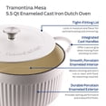 thumbnail image 6 of Tramontina Mesa 5.5 Qt Enameled Cast Iron Dutch Oven White, 6 of 12
