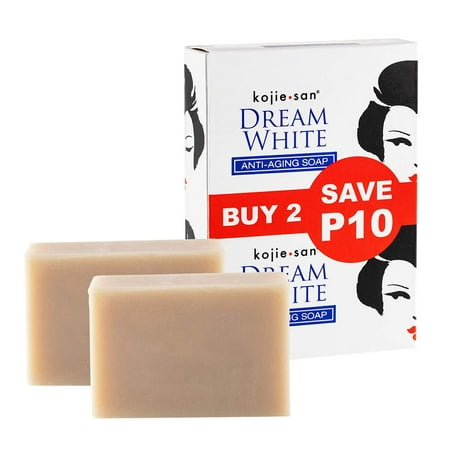 Original Kojie San Dream White Soap – 65g, 2 Bars Per Pack - Guaranteed Authentic - Pack of 1