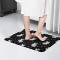 thumbnail image 4 of Black White Cat Rose Moon Star Flannel Non Slip Door Rugs,Washable Door Mats Indoor,Decorative Door Mats,Dirt-Resistant and Absorbent Doormat for Entrance,Bedroom,Kitchen,Bathroom,23.5"x16", 4 of 5