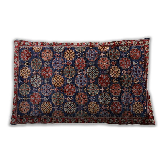 Ahgly Company Indoor Rectangular Mid-Century Modern Lumbar Throw Pillow, 13 inch by 19 inch