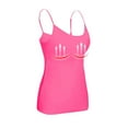 thumbnail image 6 of Nokdvo Shelf Bra Tank Tops for Women Camisole Adjustable Spaghetti Strap Tank Tops Workout Basic Undershirts Hot Pink S, 6 of 6