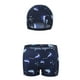 thumbnail image 1 of Bañador de secado rápido para niños, gorro de baño de tiburón grande para niños, traje de baño de dos piezas, bañador de dibujos animados, 1 of 6