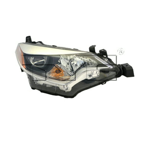 New CAPA Certified Premium Replacement Passenger Side Headlight Assembly, Fits 2014-2016 Toyota Corolla Sedan