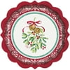 The Pioneer Woman Christmas Bells & Holly 12-Count Paper Dessert Plates, 8"
