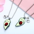 thumbnail image 2 of 2 collares de la amistad para 2 mejores amigas, collar para 2 mujeres, cadena de plata, collar con colgante de corazón separable de aguacate para cumpleaños de una hermana o amiga, 2 of 5