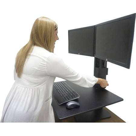 Victor - DC350A Dual Monitor Sit/Stand Desk Converter - Black