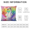 thumbnail image 5 of Orinice Colorful Feathers Graphic Decorative Throw Pillow Cover for Home Couch Living Room Bed Sofa - Printed on Both Sides - Pillow Case 1PC 24x24in, 5 of 5