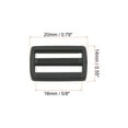thumbnail image 2 of Unique Bargains Black Tri-Glide Slide Buckles Webbing Strap Fastener (100 Pack), 2 of 5