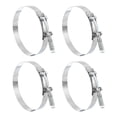 thumbnail image 1 of Unique Bargains T-Bolt Hose Clamp 4Pack 133-141mm Spring Loaded Intake Intercooler Hose Clamps, 1 of 4